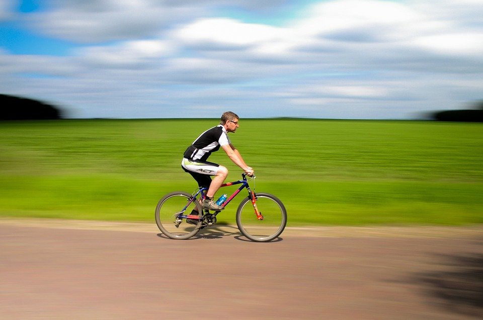 riding a bike